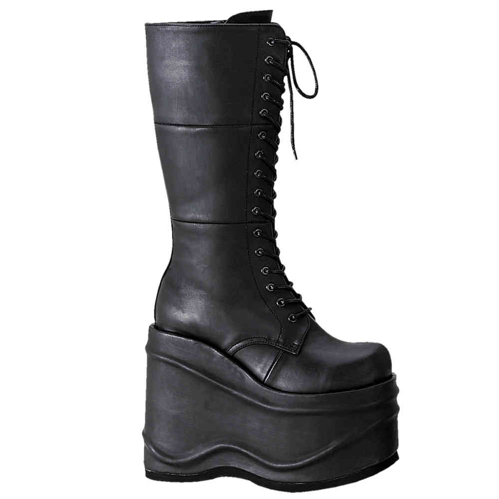 Wave-302 zwart- gothic, metal plateau zo Wave-302 zwart- gothic, metal plateau zo