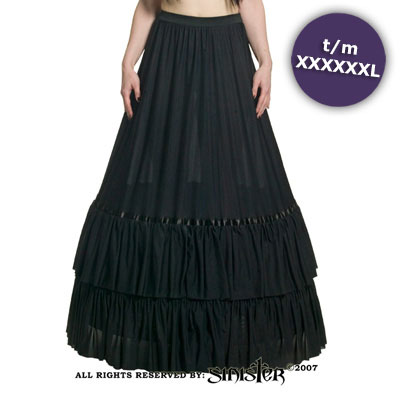 Abby crinoline rok zwart - gothic Hallow Abby crinoline rok zwart - gothic Hallow