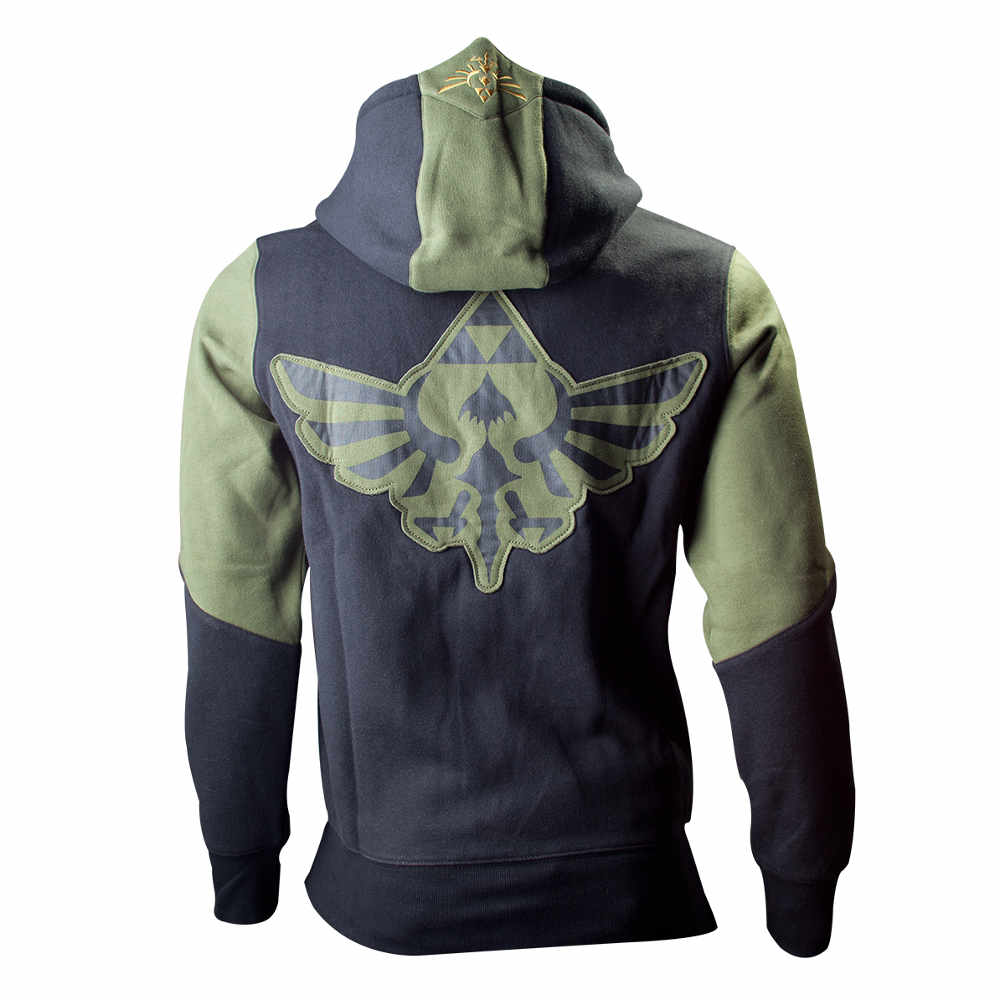 Zelda heren hoodie vest groen/blauw - Ga Zelda heren hoodie vest groen/blauw - Ga