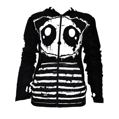KP Raw Panda manga hoody vest met capuch KP Raw Panda manga hoody vest met capuch