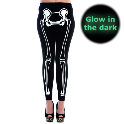 Skelet Glow In The Dark legging zwart - Skelet Glow In The Dark legging zwart -
