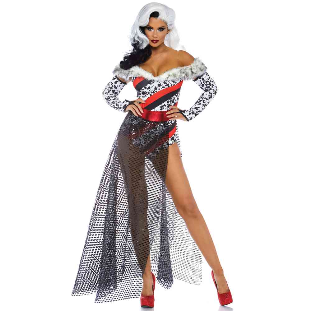 Leg Avenue Dalmatian Dame Dames Kostuum Multicolours Attitude