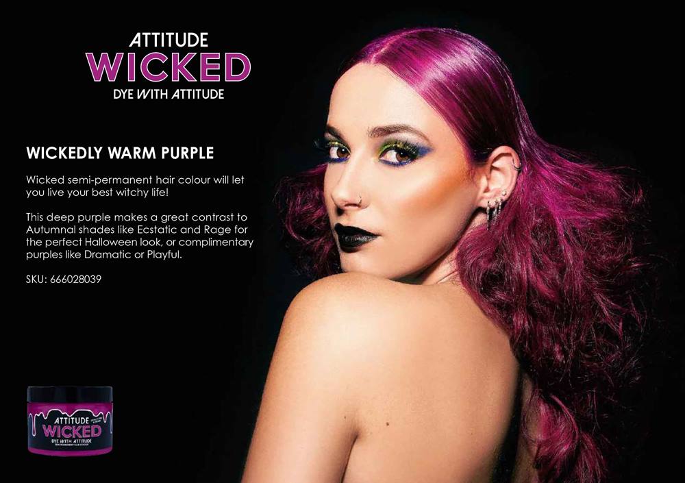 Attitude Hair Dye Attitude Hair Dye Semi permanent hair dye Wicked Purp